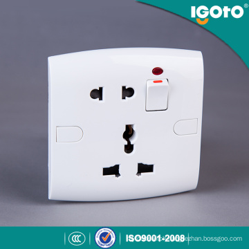 Igoto British Standard E19 Modern Electrical Wall Switch and Socket